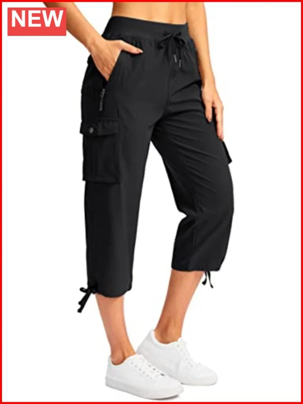 Women's Cargo Capris with 6 Pockets Lightweight Quick Dry Hiking Pants